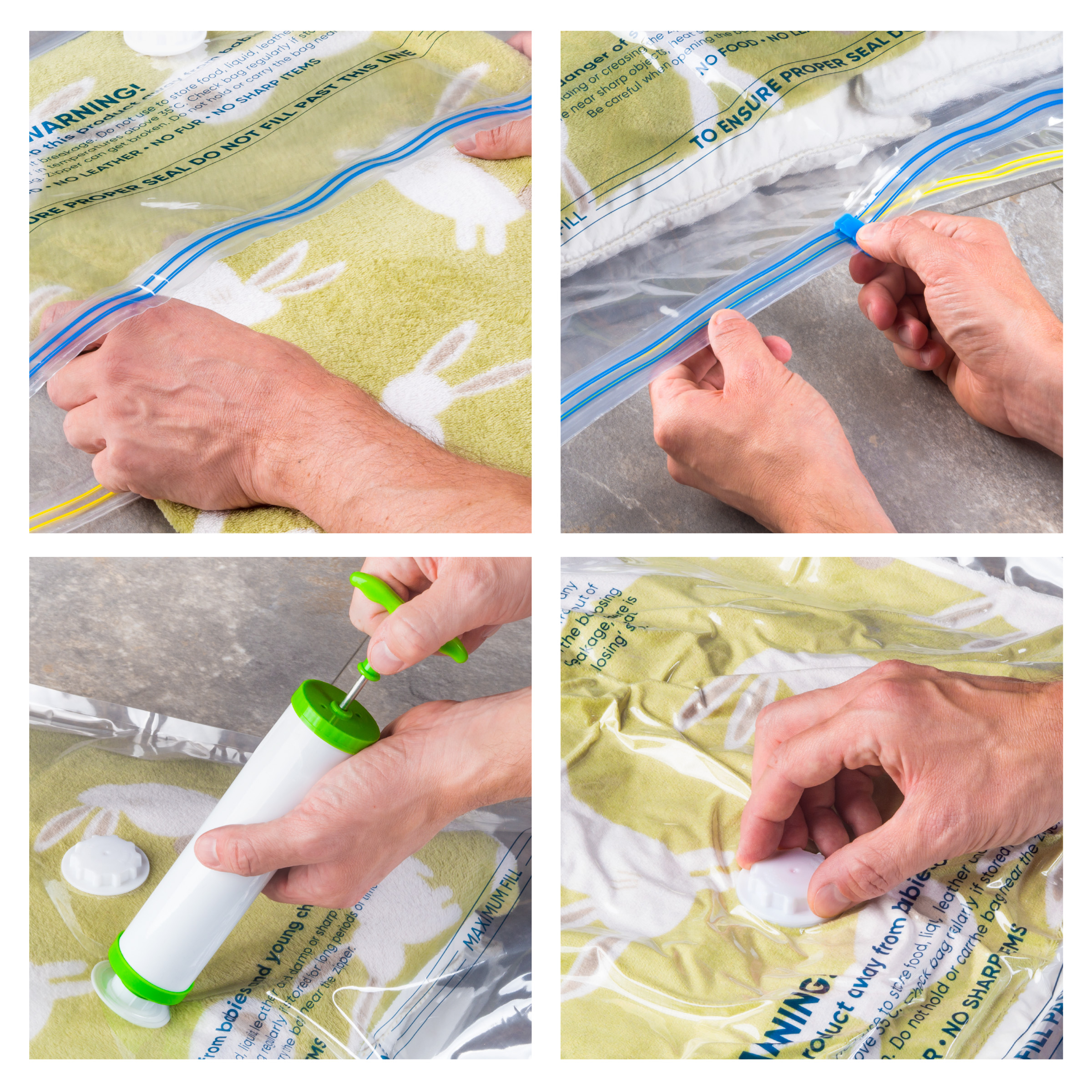 Space Pro 6 X Jumbo Vacuum Storage Bags for Duvets Blankets Bed Sheets